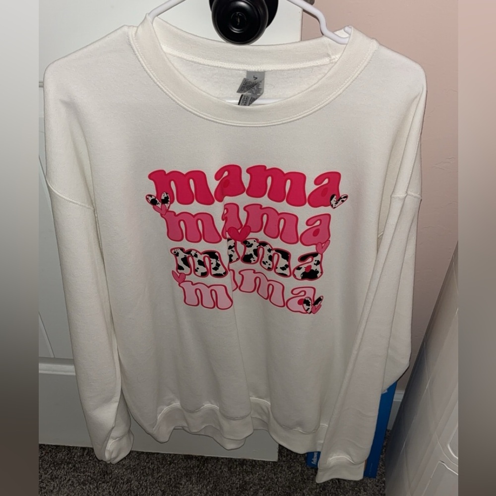 Pink graphic mama sweater